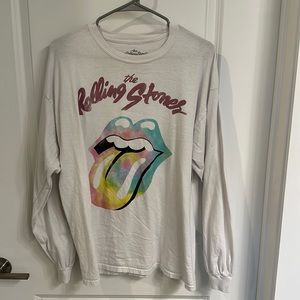 Cute oversize long sleeve band T. Size L